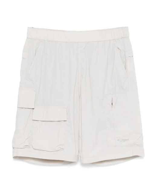 Chocoolate White Logo-Printed Cargo Shorts for men
