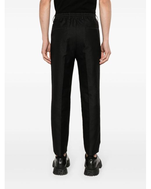 Pantalon à détails plissés Fendi pour homme en coloris Black