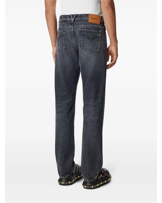 Versace Blue Straight-Leg Jeans for men