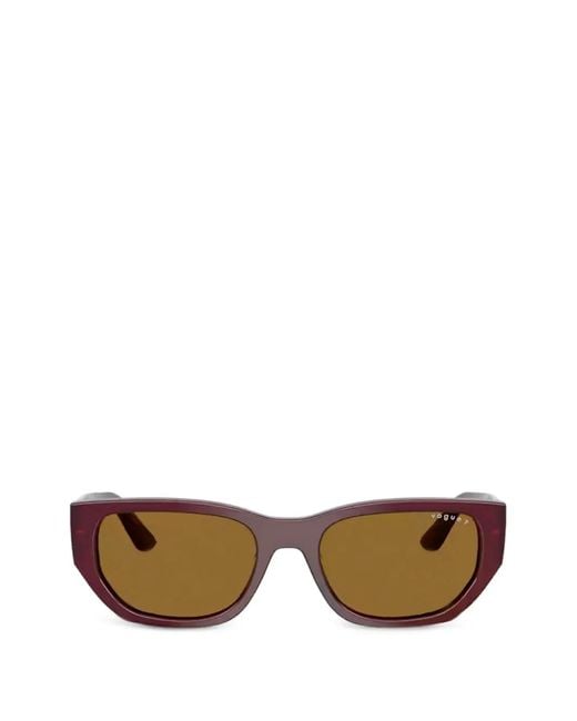 Vogue Eyewear Red Geometric-Frame Sunglasses