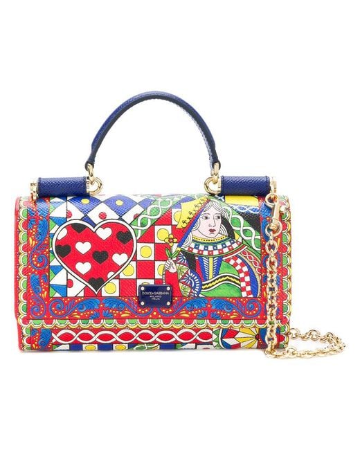 Dolce & Gabbana Multicolor Queen Of Hearts Sicily Von Bag
