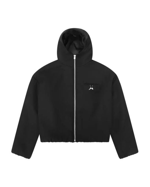 HELIOT EMIL Black Hooded Jacket for men