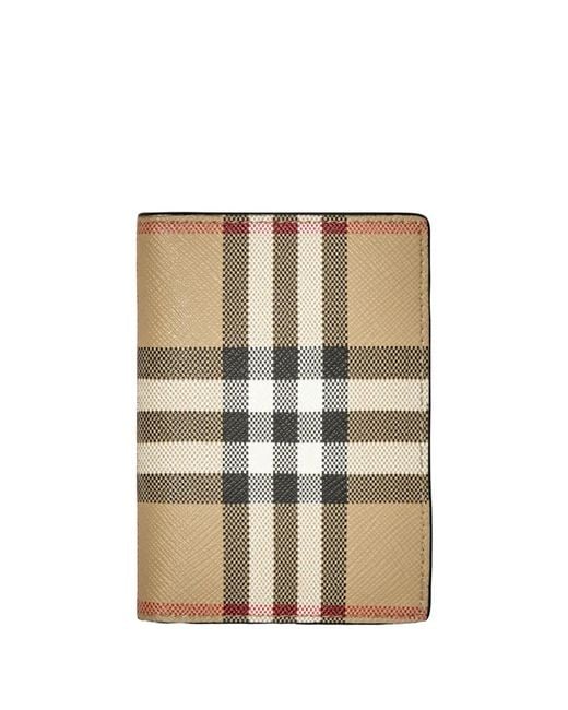 Burberry Natural Vintage Check Leather Wallet for men