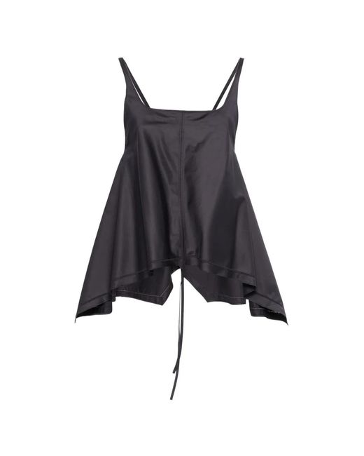 Low Classic Black A-Line Tie-Back Blouse