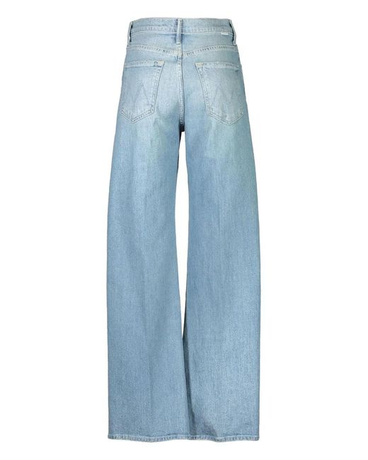 Mother Blue Five-Pocket Jeans