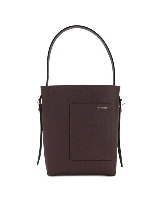 Valextra Purple Pocket Shoulder Bag