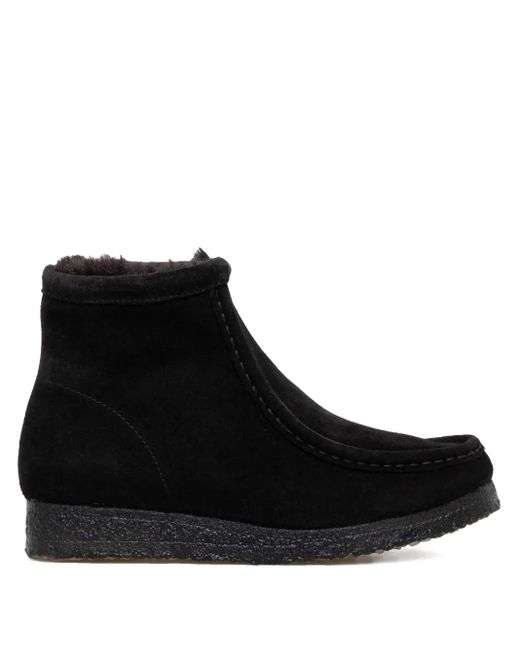 Clarks Black Wallabee Hi Suede Boots