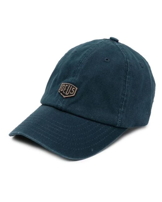 Deus Ex Machina Blue Shield-Patch Baseball Cap for men