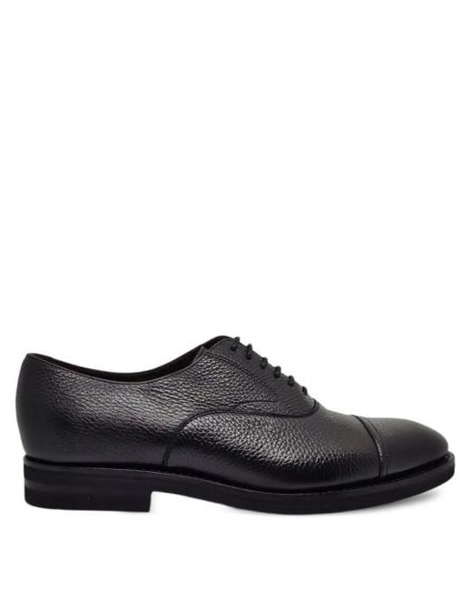 Henderson Black Textured Oxford Shoes for men