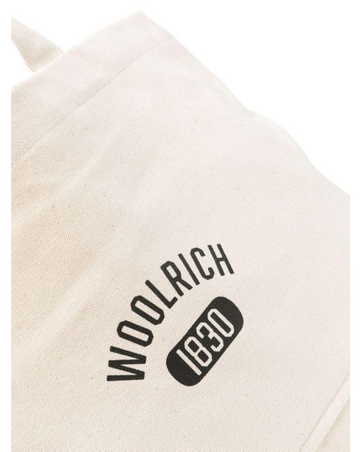Woolrich Natural Logo-print Canvas Tote Bag