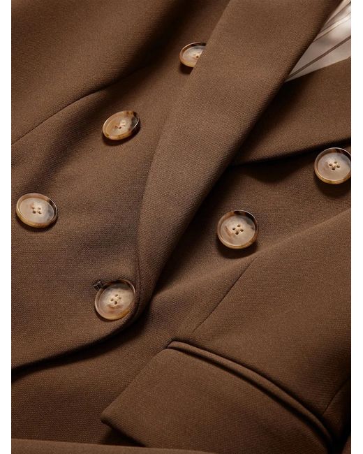 Veronica Beard Brown Miller Double-Breasted Jacket