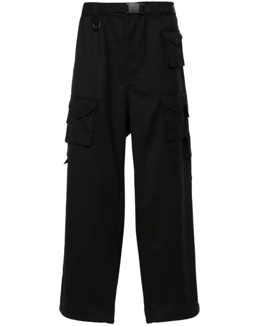 Y-3 Black Wide Leg Pants for men