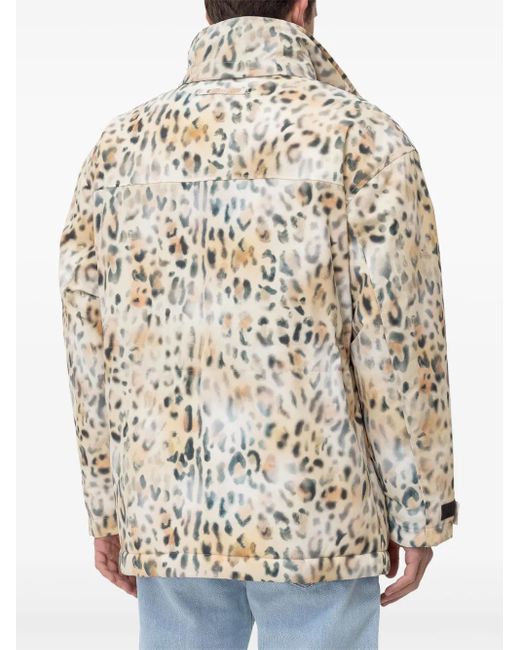 Martine Rose Natural Leopard-Print Jacket for men