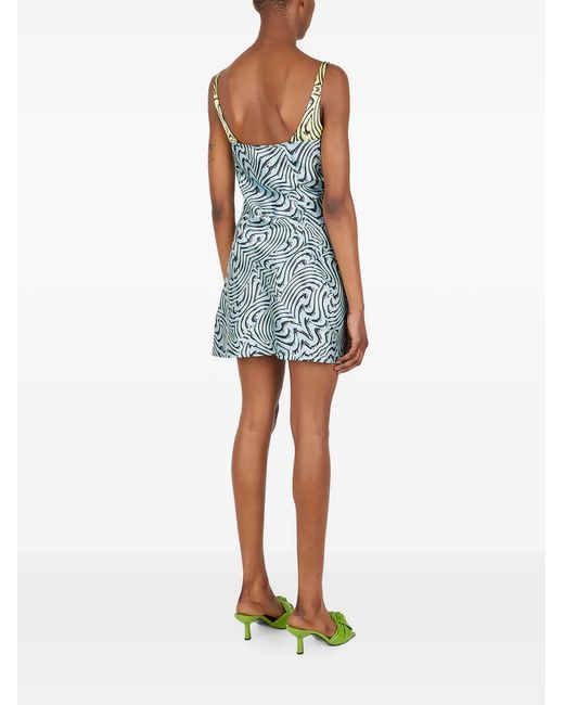 Maisie Wilen Blue Cutout Pattern Dress