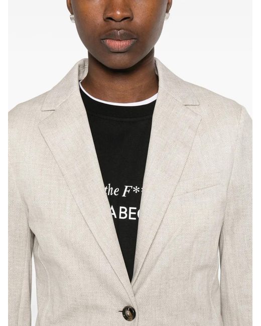Circolo 1901 White Single-Breasted Blazer