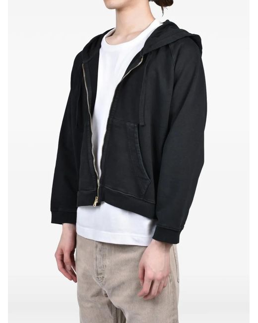 Second/Layer Black Rola Zip-Up Hoodie for men