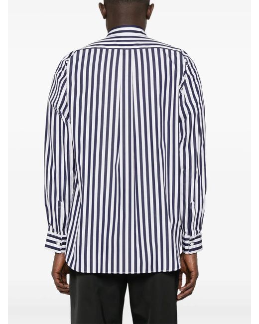 メンズ Comme des Garçons ストライプ シャツ Blue
