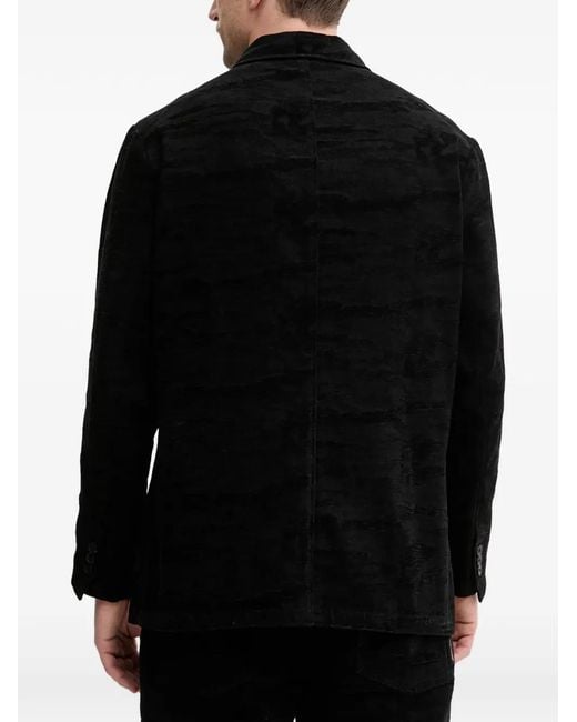 ARMANI EXCHANGE Black Double-Breasted Jacket for men