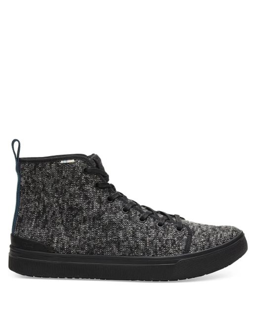 TOMS Black Trvl Lite High-Top Sneakers for men