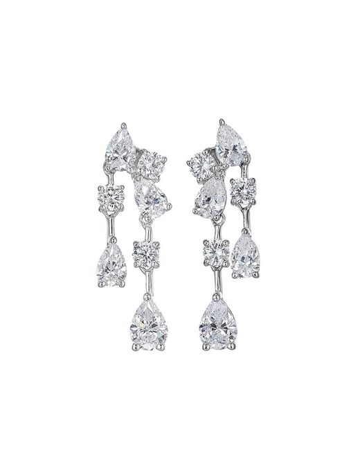 Anabela Chan White 18Kt Mini Raindrop Diamond Earrings