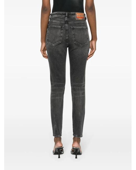 DIESEL Gray 1984 Slandy-High 09H87 Skinny Jeans