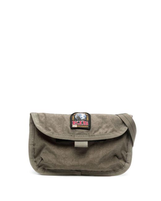 Parajumpers Gray Logo-patch Canva Belt Bag