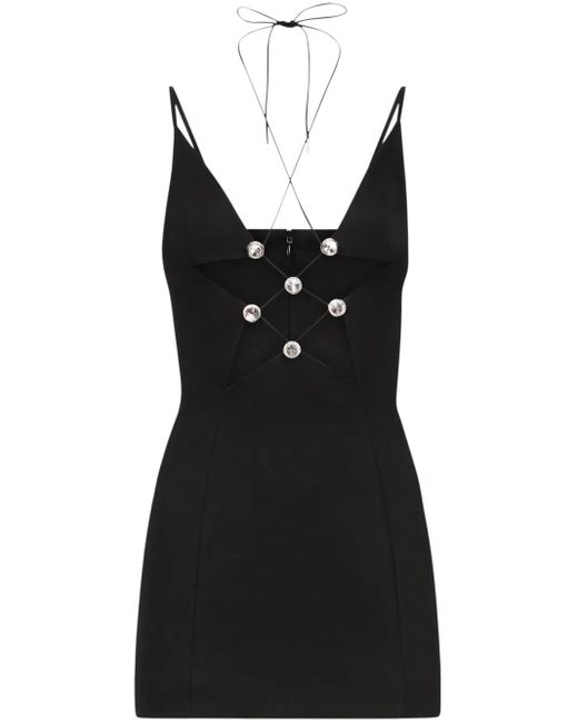 Area Black Cut Out Sleeveless Mini Dress
