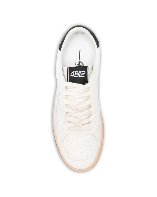 4b12 White Play New Panelled Sneakers