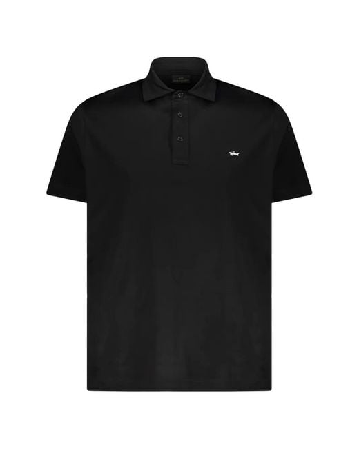 Paul & Shark Black Short-Sleeves Polo Shirt for men