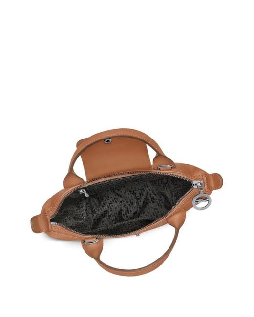 Longchamp Brown Le Pliage Xtra Xs Leather Tote Bag