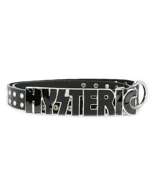 Hysteric Glamour Black Studded Metal Buckle Belt