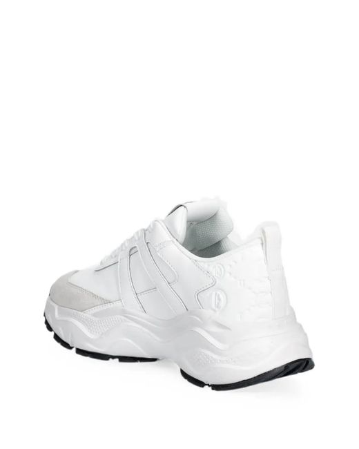 Just Cavalli White Logo-Patch Sneakers