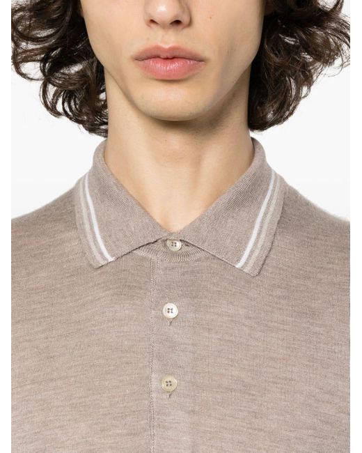 Fedeli Natural Eton Mélange Polo Shirt for men