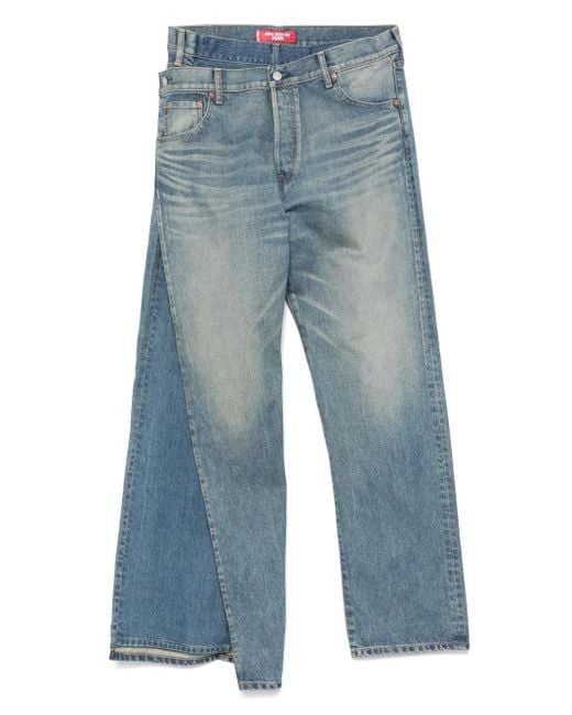 Junya Watanabe Blue Layered Jeans for men