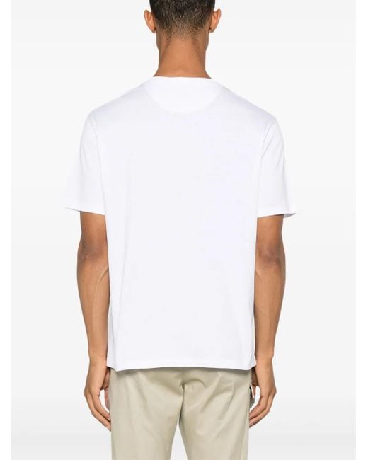 Bally White Crest-Print T-Shirt for men