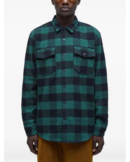 Osklen Blue Check-Patterned Shirt for men