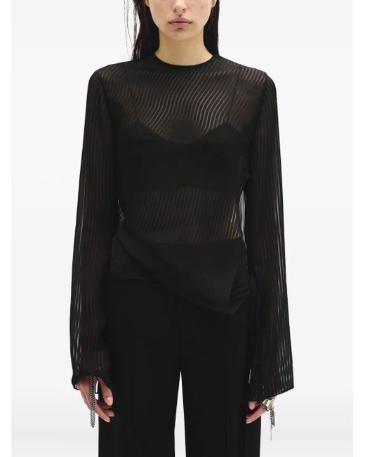Ann Demeulemeester Black Benonia long-sleeve blouse