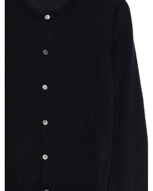 Comme des Garçons Blue Button Knitwear