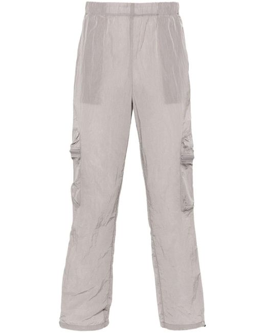 Rains Gray Kano Crinkled Shell Trousers for men