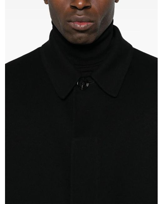 Lardini Black Wool Coat for men