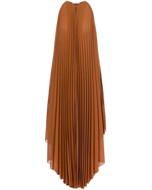 Philosophy Di Lorenzo Serafini Brown Classic Neutrals Dress With Tailored Fit And Minimalist Design