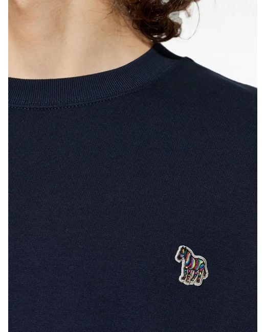 Paul Smith Blue Zebra-Patch Sweatshirt for men