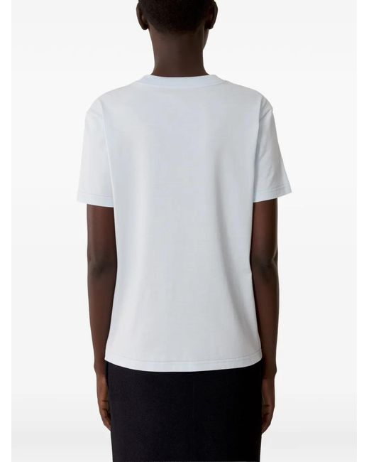 Lanvin Blue Mother And Daughter Graphic Crew-Neck T-Shirt