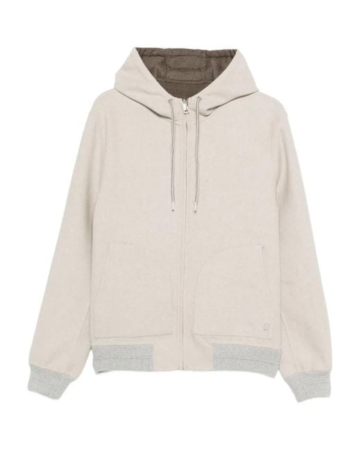 Liu Jo White Zip-Up Hooded Jacket for men