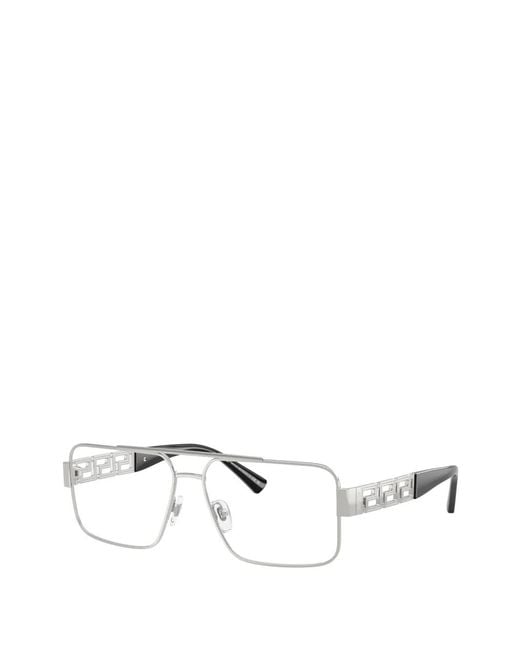 Versace White Rectangle Logo Glasses