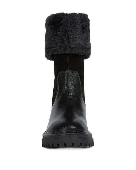 Bottines Bordées De Fourrure À Semelle En Caoutchouc Geox en coloris Black