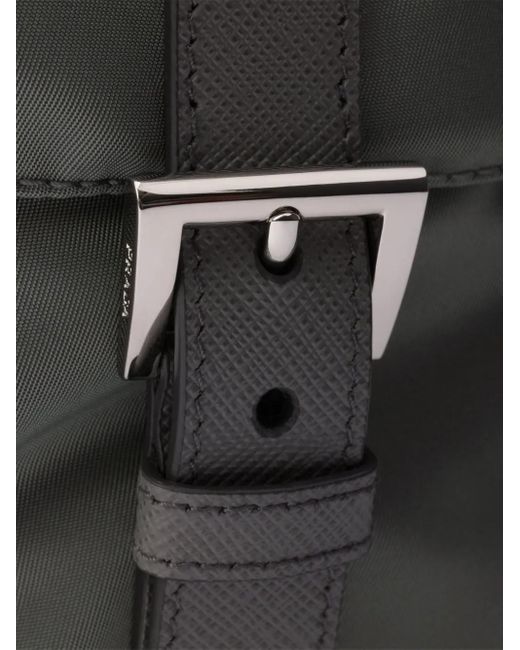 Prada Black Rucksack Mit Klappentaschen Vorne
