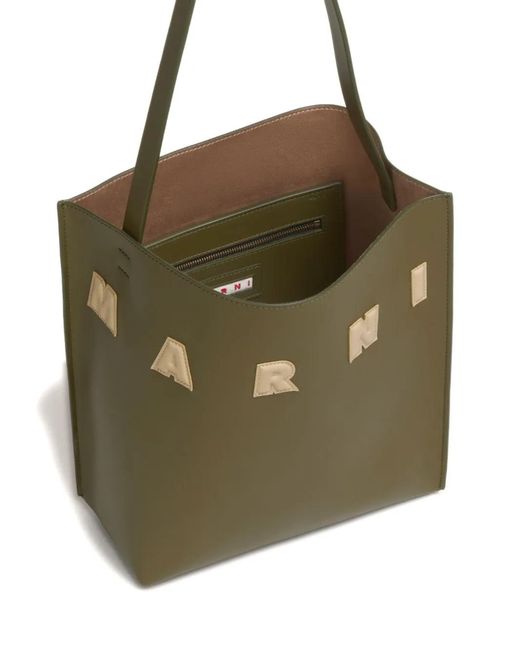 Marni Green Museo Tote Bag