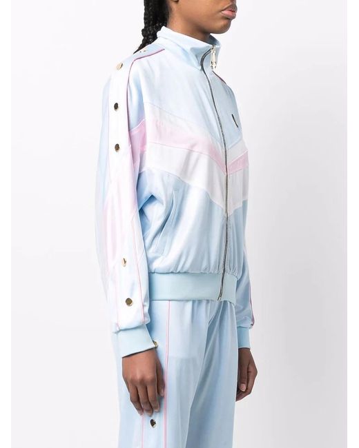 Philipp Plein Blue Logo-Embroidered Striped Tracksuit Set