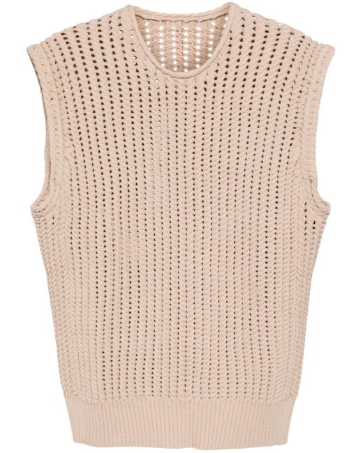 JNBY Natural Knitted Crew-neck Vest Top